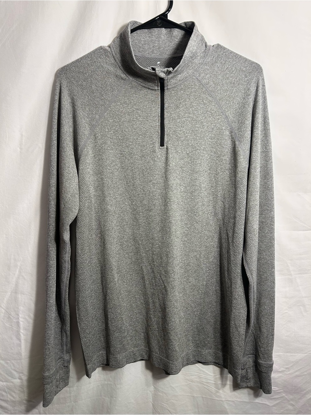 Fabletics Men's Gray Quarter-Zip Pullover Sweater